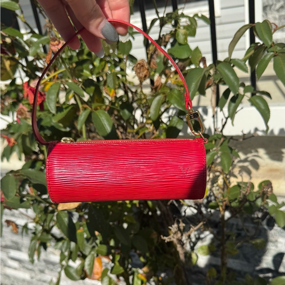 Louis Vuitton Vibrant Red Leather mini barrel bag